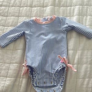 Ruffle Butts Girls 3-6 month swim suit like new